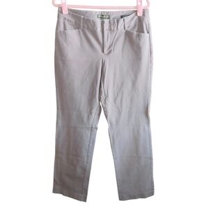 Eddie Bauer Mercer‎ Fit Pants Womens 10 Taupe Gray Straight Leg Stretch Chino